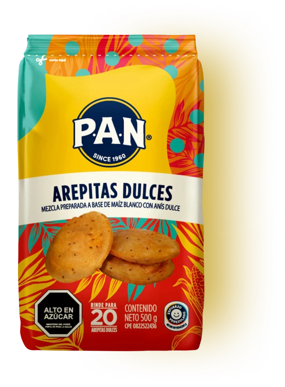 Fotografía de referencia: Mezcla P.A.N. para arepitas dulces